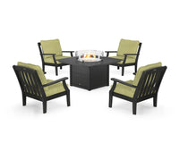 Thumbnail for Trex Yacht Club 5-Piece Deep Seating Set with Square Fire Pit Table