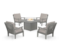 Thumbnail for Trex Yacht Club 5-Piece Deep Seating Set with Fire Pit Table