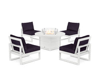 Thumbnail for Trex Eastport Modular 5-Piece Deep Seating Set with Round Fire Pit Table