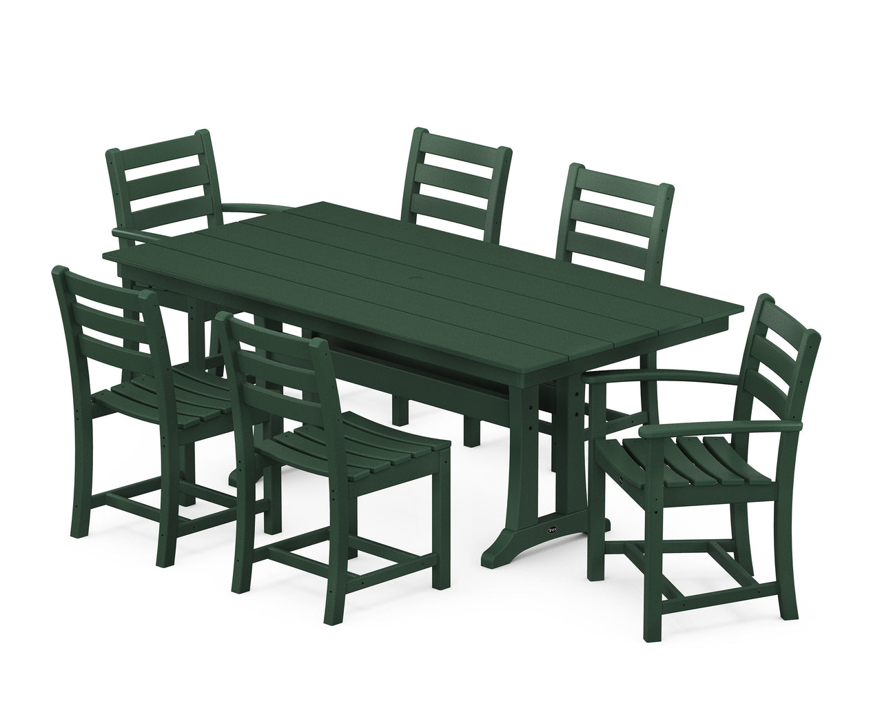 Trex Monterey Bay 7-Piece Farmhouse Trestle Dining Set