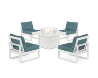 Thumbnail for Trex Eastport Modular 5-Piece Deep Seating Set with Yacht Club Fire Pit Table