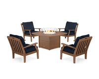 Thumbnail for Trex Yacht Club 5-Piece Deep Seating Set with Fire Pit Table