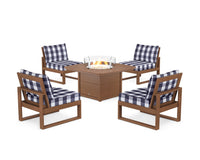 Thumbnail for Trex Eastport Modular 5-Piece Deep Seating Set with Yacht Club Fire Pit Table