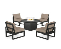 Thumbnail for Trex Eastport Modular 5-Piece Deep Seating Set with Round Fire Pit Table
