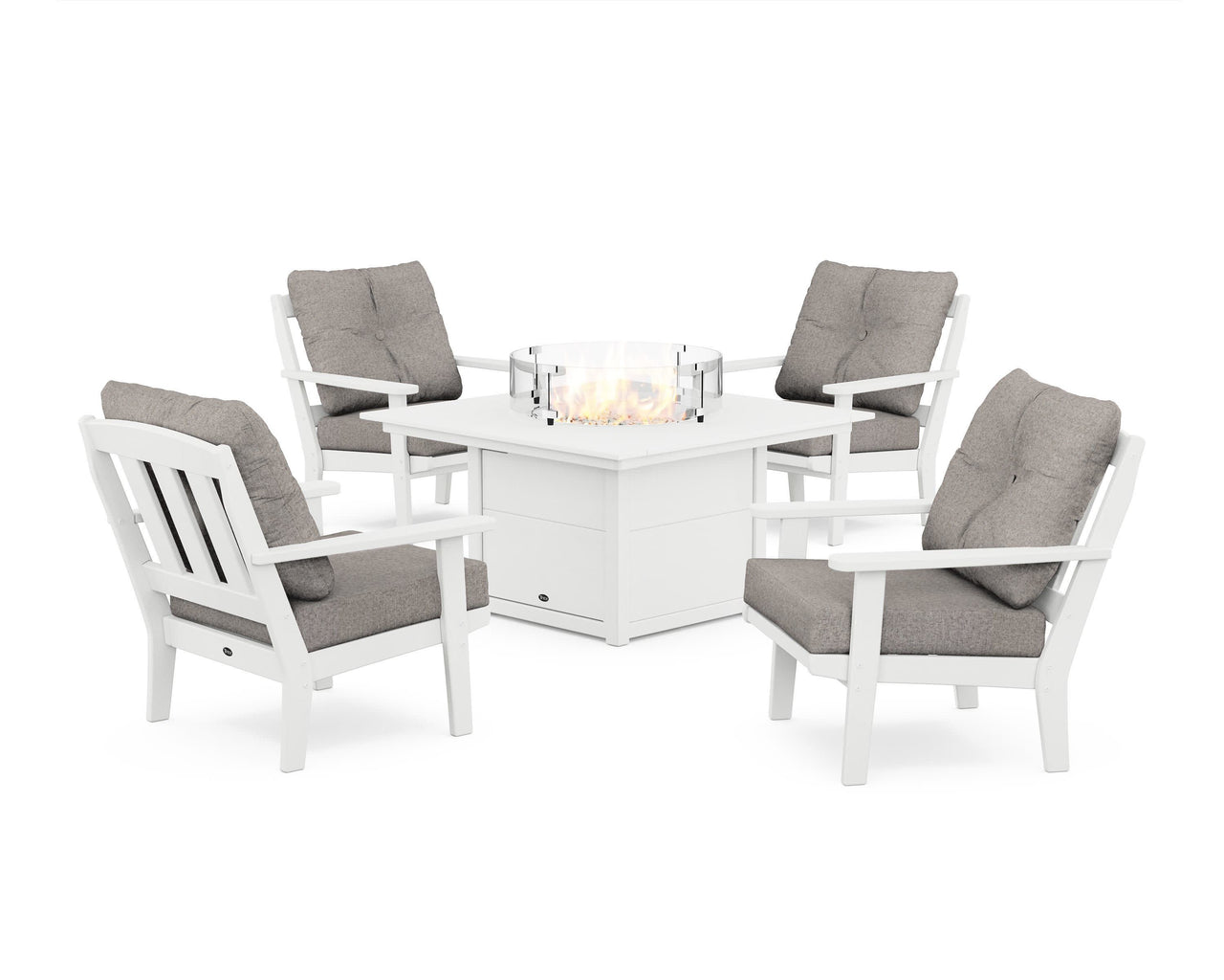 Trex Cape Cod 5-Piece Deep Seating Set with Fire Pit Table