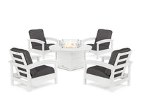 Thumbnail for Trex Rockport 5-Piece Deep Seating Set with Round Fire Pit Table