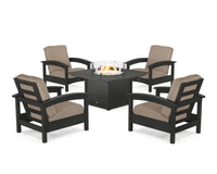 Thumbnail for Trex Rockport 5-Piece Deep Seating Set with Square Fire Pit Table