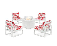 Thumbnail for Trex Eastport Modular 5-Piece Deep Seating Set with Yacht Club Fire Pit Table