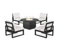 Thumbnail for Trex Eastport Modular 5-Piece Deep Seating Set with Round Fire Pit Table