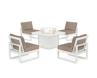 Thumbnail for Trex Eastport Modular 5-Piece Deep Seating Set with Yacht Club Fire Pit Table