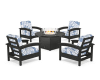 Thumbnail for Trex Rockport 5-Piece Deep Seating Set with Round Fire Pit Table