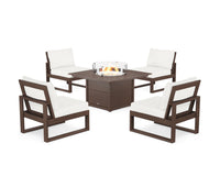 Thumbnail for Trex Eastport Modular 5-Piece Deep Seating Set with Square Fire Pit Table