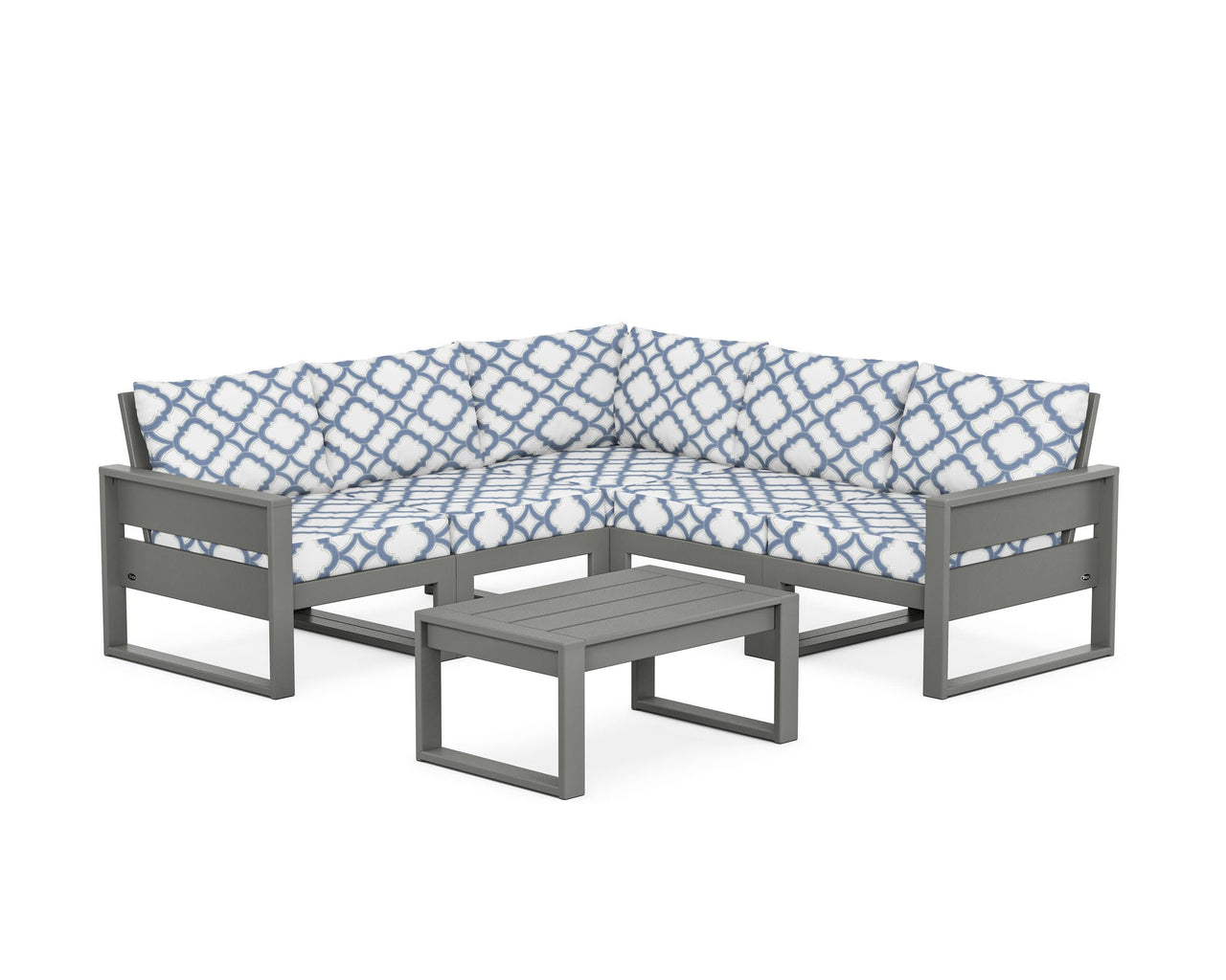 Trex Eastport 6-Piece Deep Seating Sectional + Coffee Table Set