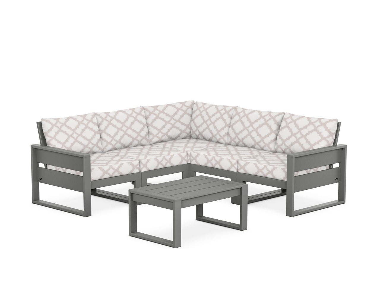 Trex Eastport 6-Piece Deep Seating Sectional + Coffee Table Set