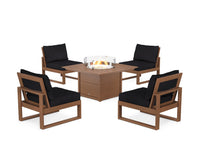 Thumbnail for Trex Eastport Modular 5-Piece Deep Seating Set with Square Fire Pit Table