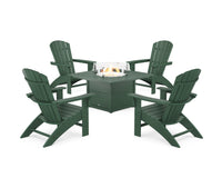 Thumbnail for Trex Yacht Club Adirondack 5-Piece Set with Square Fire Pit Table