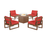 Thumbnail for Trex Eastport Modular 5-Piece Deep Seating Set with Yacht Club Fire Pit Table