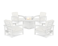 Thumbnail for Trex Rockport 5-Piece Deep Seating Set with Round Fire Pit Table
