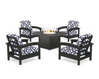 Thumbnail for Trex Rockport 5-Piece Deep Seating Set with Yacht Club Fire Pit Table