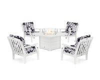Thumbnail for Trex Yacht Club 5-Piece Deep Seating Set with Fire Pit Table