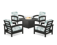 Thumbnail for Trex Rockport 5-Piece Deep Seating Set with Yacht Club Fire Pit Table