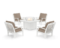 Thumbnail for Trex Yacht Club 5-Piece Deep Seating Set with Fire Pit Table