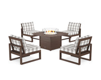 Thumbnail for Trex Eastport Modular 5-Piece Deep Seating Set with Yacht Club Fire Pit Table