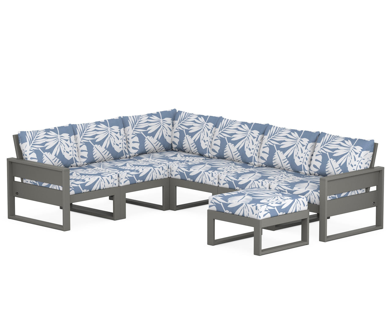 Trex Eastport 6-Piece Sectional with Ottoman