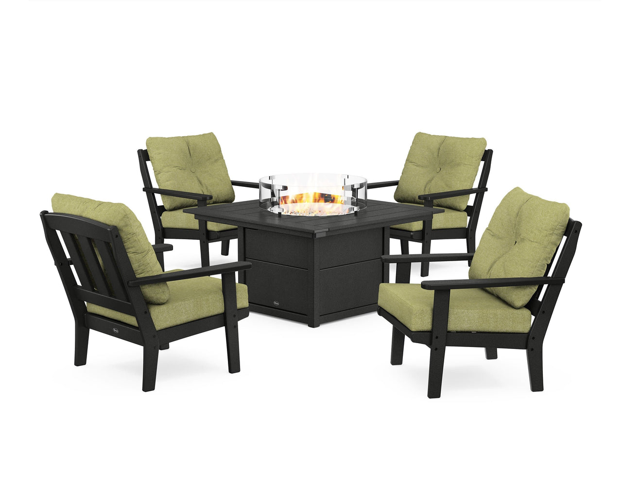 Trex Cape Cod 5-Piece Deep Seating Set with Fire Pit Table