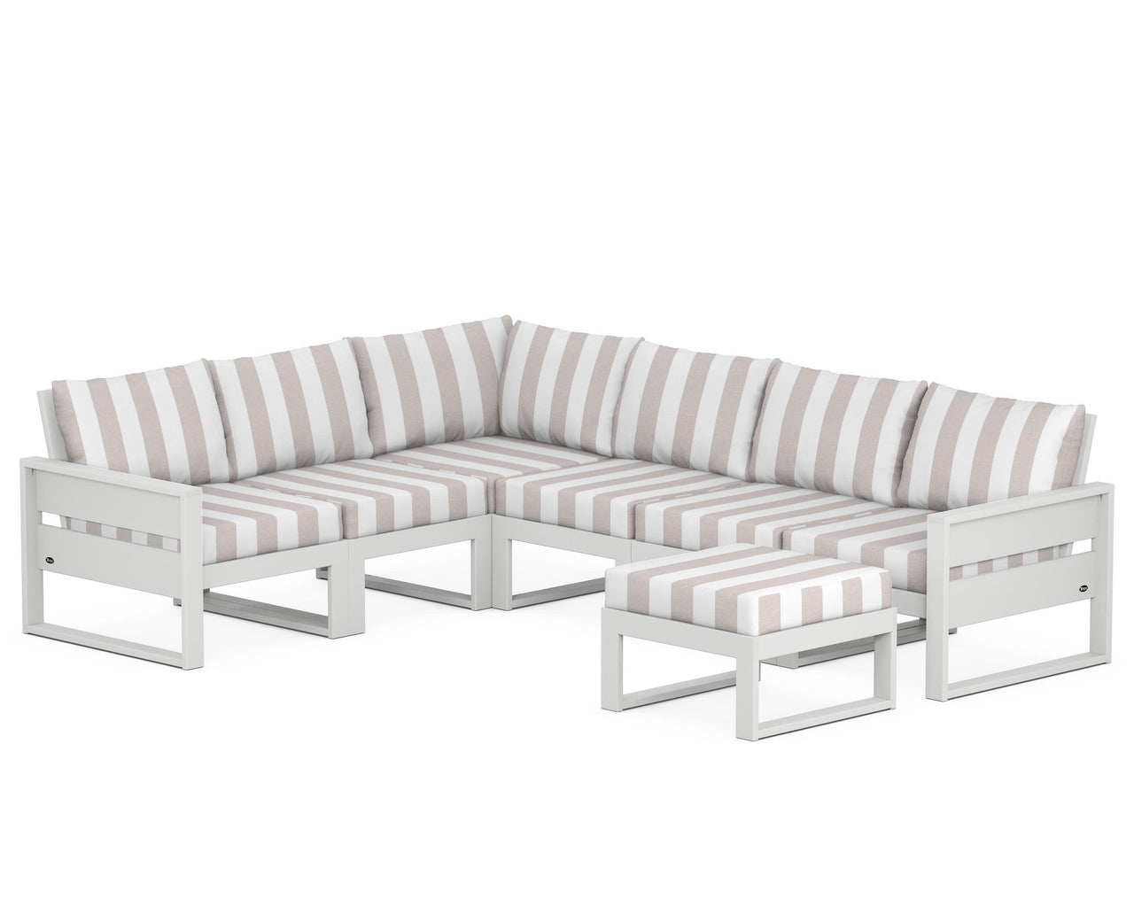 Trex Eastport 6-Piece Sectional with Ottoman