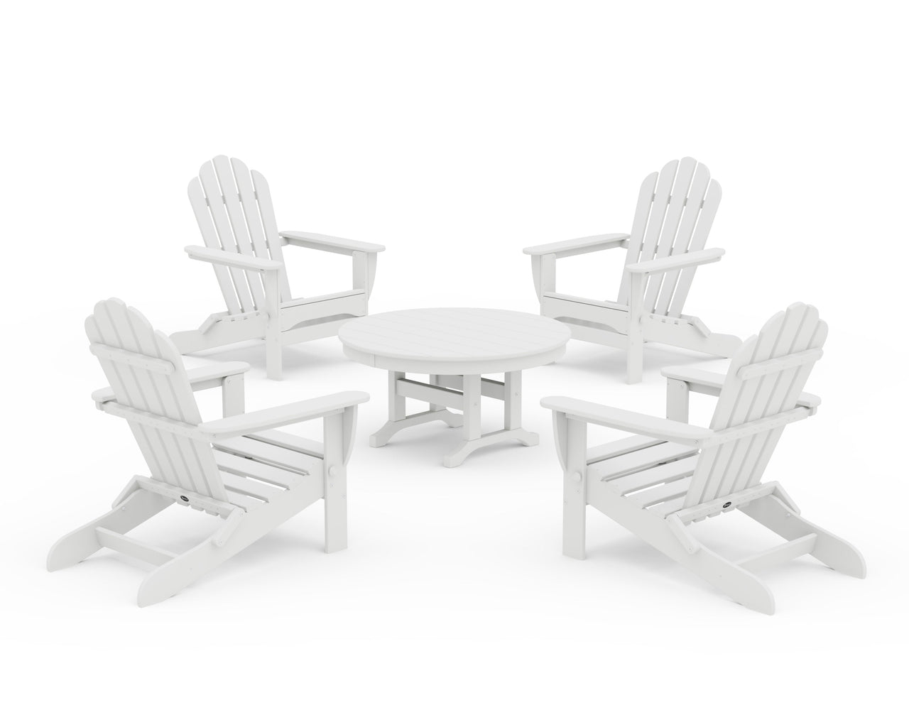 Trex 5-Piece Monterey Bay Folding Adirondack Chair Conversation Group