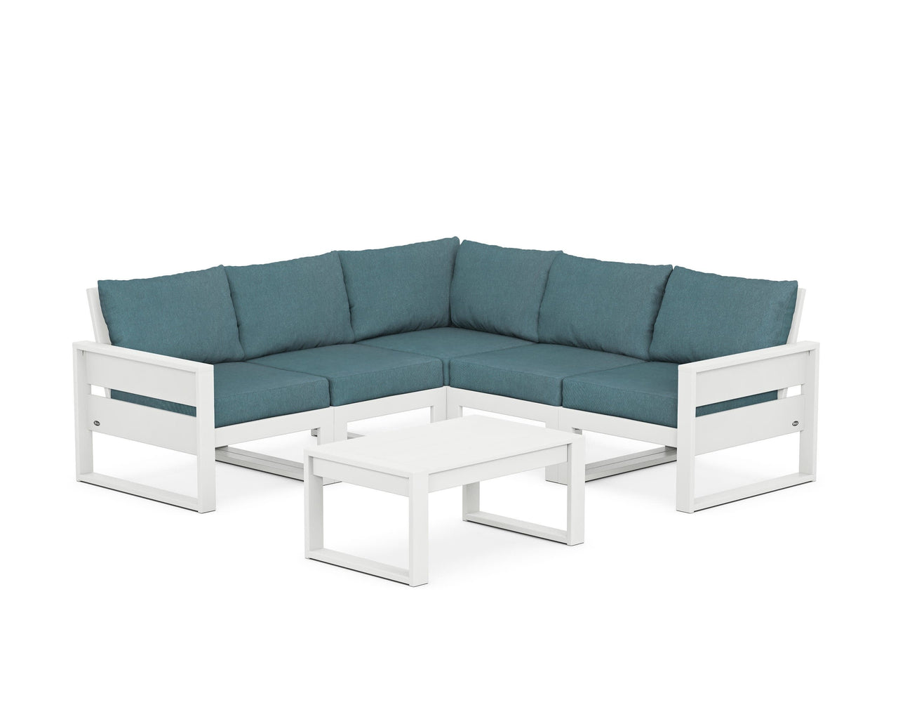Trex Eastport 6-Piece Deep Seating Sectional + Coffee Table Set