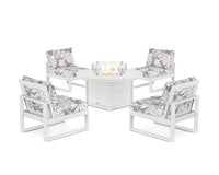 Thumbnail for Trex Eastport Modular 5-Piece Deep Seating Set with Round Fire Pit Table