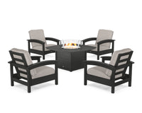Thumbnail for Trex Rockport 5-Piece Deep Seating Set with Yacht Club Fire Pit Table