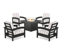 Thumbnail for Trex Rockport 5-Piece Deep Seating Set with Square Fire Pit Table
