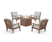 Thumbnail for Trex Yacht Club 5-Piece Deep Seating Set with Square Fire Pit Table