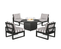 Thumbnail for Trex Eastport Modular 5-Piece Deep Seating Set with Round Fire Pit Table