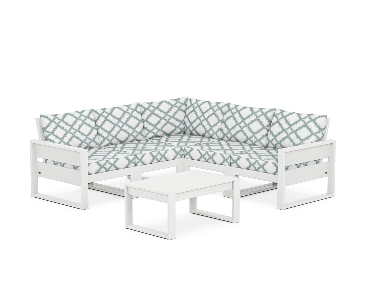 Trex Eastport 6-Piece Deep Seating Sectional + Coffee Table Set