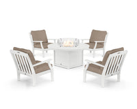 Thumbnail for Trex Yacht Club 5-Piece Deep Seating Set with Round Fire Pit Table