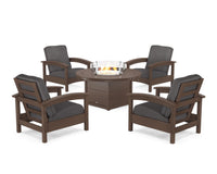 Thumbnail for Trex Rockport 5-Piece Deep Seating Set with Round Fire Pit Table