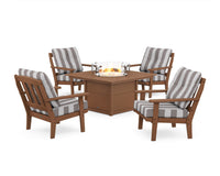 Thumbnail for Trex Cape Cod 5-Piece Deep Seating Set with Fire Pit Table