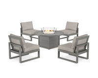Thumbnail for Trex Eastport Modular 5-Piece Deep Seating Set with Round Fire Pit Table