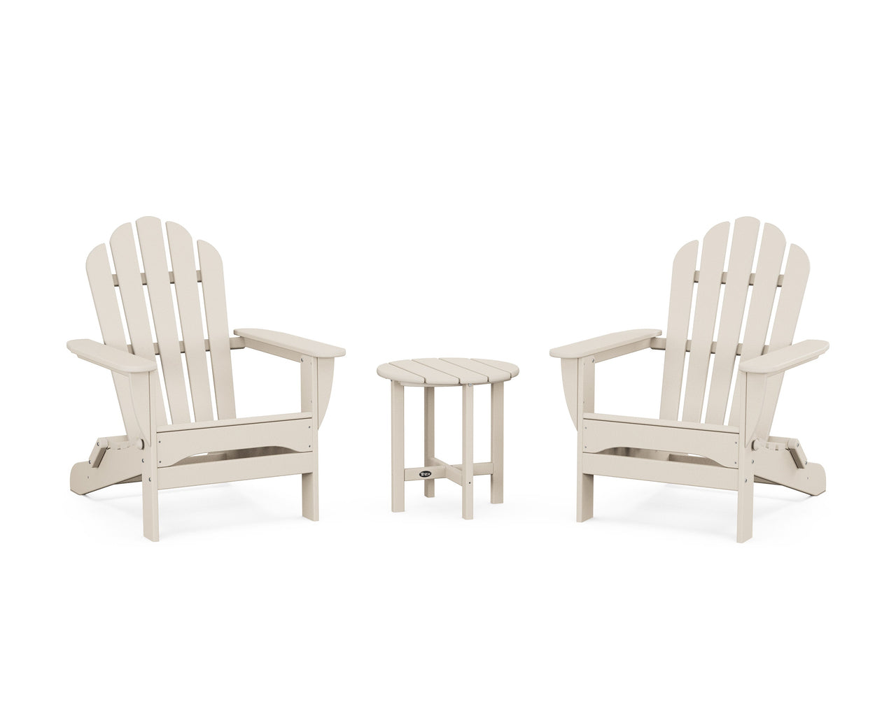 Trex 3-Piece Monterey Bay Folding Adirondack Set - Sand Castle
