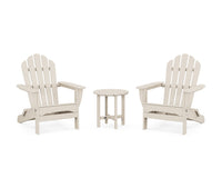 Thumbnail for Trex 3-Piece Monterey Bay Folding Adirondack Set - Sand Castle