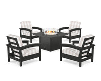 Thumbnail for Trex Rockport 5-Piece Deep Seating Set with Square Fire Pit Table