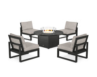 Thumbnail for Trex Eastport Modular 5-Piece Deep Seating Set with Round Fire Pit Table