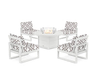 Thumbnail for Trex Eastport Modular 5-Piece Deep Seating Set with Round Fire Pit Table
