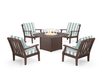 Thumbnail for Trex Yacht Club 5-Piece Deep Seating Set with Fire Pit Table