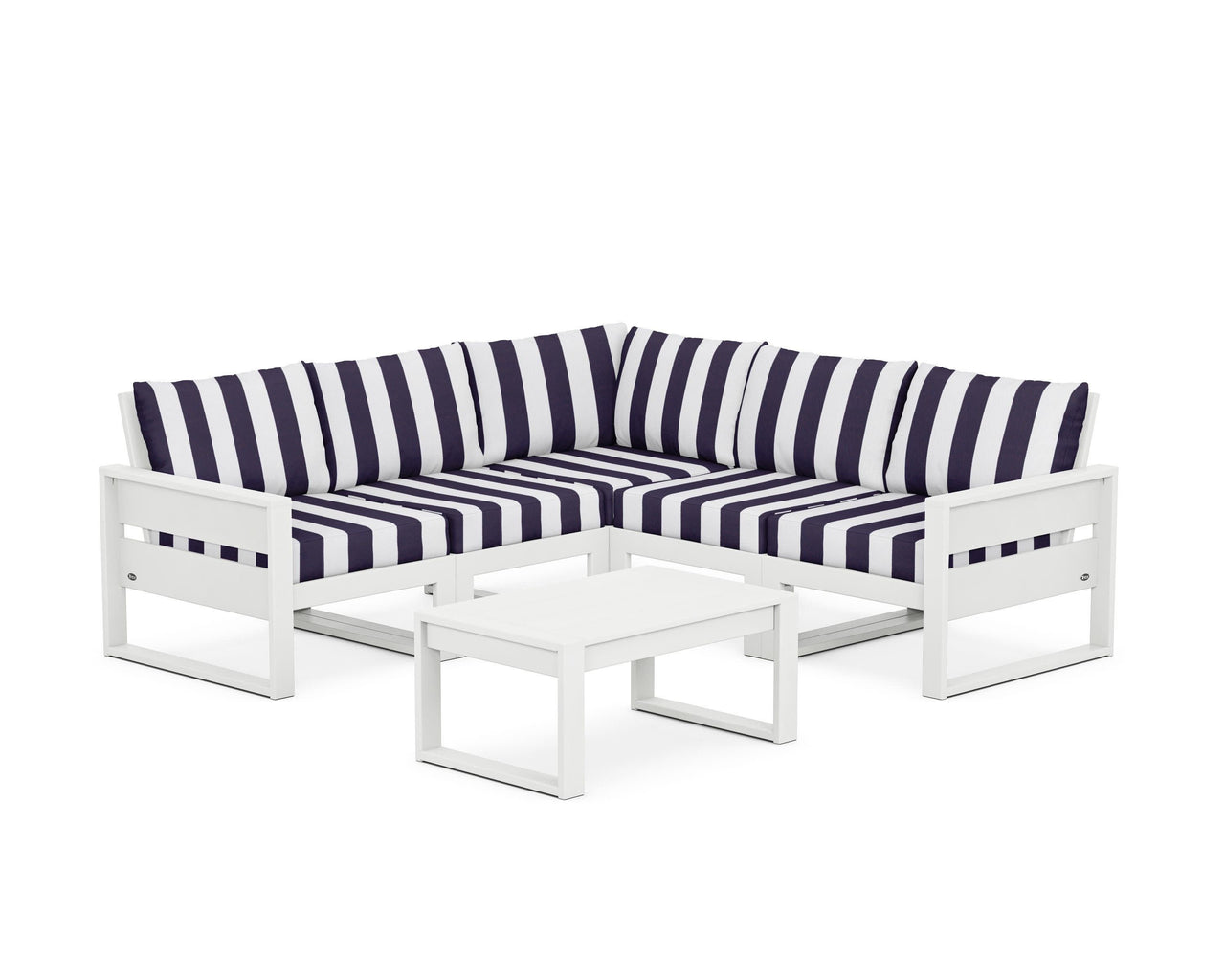 Trex Eastport 6-Piece Deep Seating Sectional + Coffee Table Set