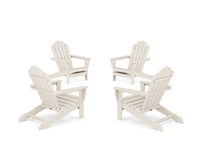 Thumbnail for Trex 4-Piece Monterey Bay Oversized Adirondack Chair Conversation Set - Sand Castle